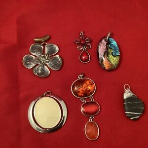 6 big pendants lot
